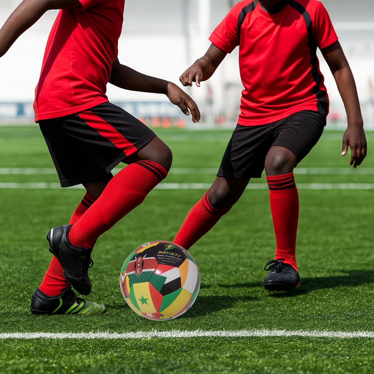 Coffret Cadeau IMPAKTY – Ballon de football taille 5 (Édition spéciale Afrique) CAN2025 MAROC