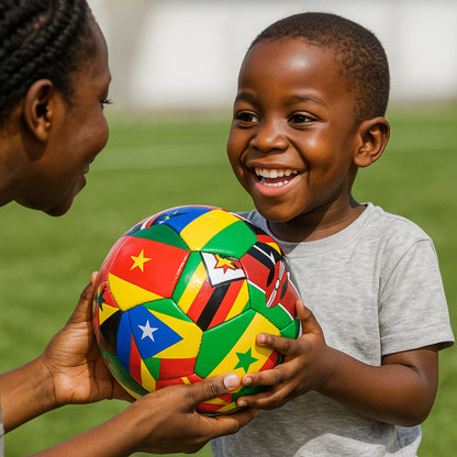 Coffret Cadeau IMPAKTY – Ballon de football taille 5 (Édition spéciale Afrique) CAN2025 MAROC
