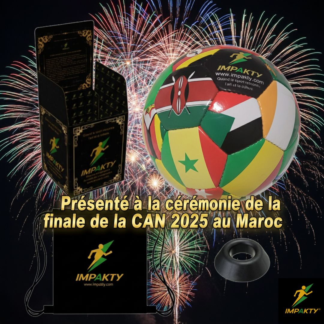 Coffret IMPAKTY – Ballon utilisé à la cérémonie de la finale CAN 2025 au MAROC